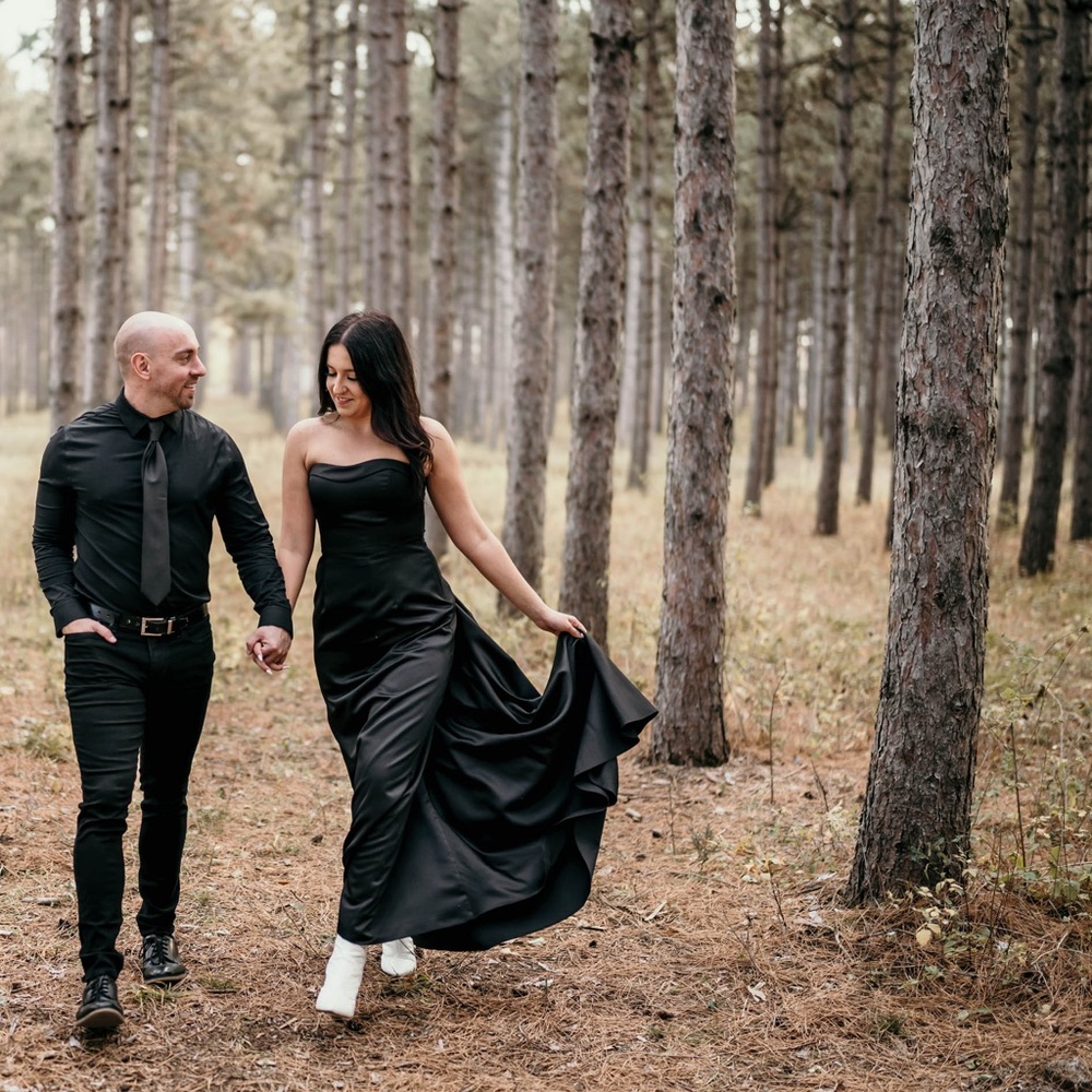 David’s bridal black dress
